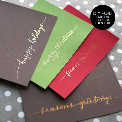 DIY Foil - Delicate Christmas Greetings (4 jpgs)