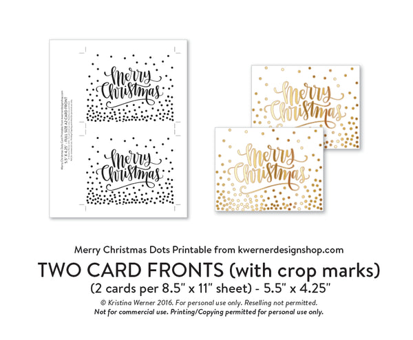 DIY Foil - Merry Christmas Dots A2 Card