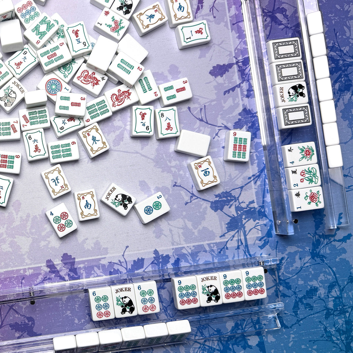 Calm Canopy Winter Mahjong Mat