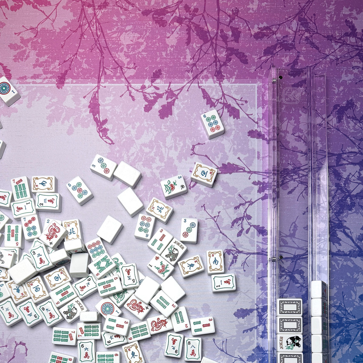 Calm Canopy Winter Mahjong Mat