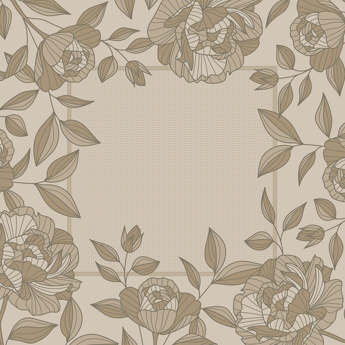 Long Line Roses Desert Mahjong Mat