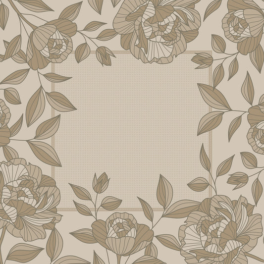 Long Line Roses Desert Mahjong Mat