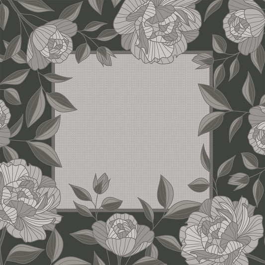 Long Line Roses Noir Mahjong Mat