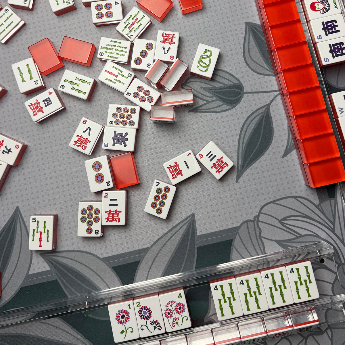 Long Line Roses Noir Mahjong Mat