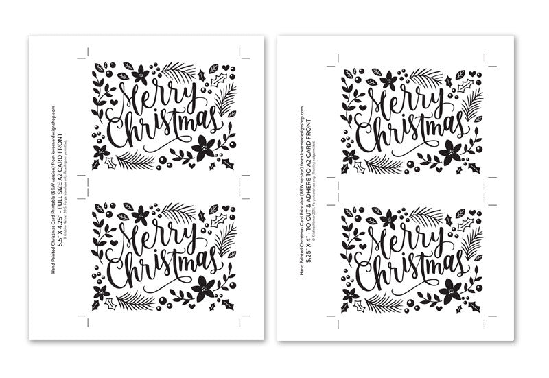 DIY Foil - Hand Painted Christmas Card Printable (black version) – K Werner Design Shop diy-foil-hand-painted-christmas-card-printable-black-version-k-werner-design-shop