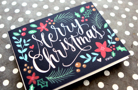 Hand Painted Christmas Card Printable