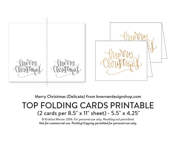 DIY Foil - Merry Christmas A2 Card (Delicate Version)