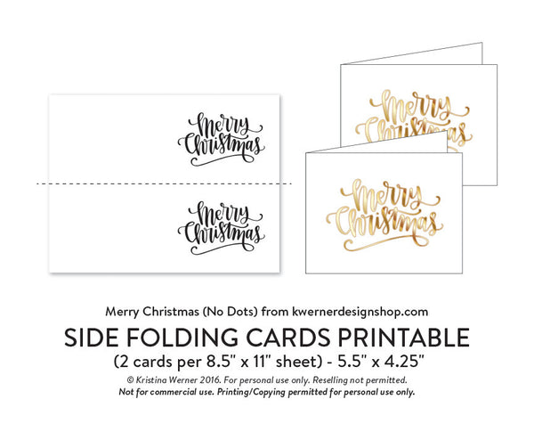 DIY Foil - Merry Christmas A2 Card (Regular No Dots Version)
