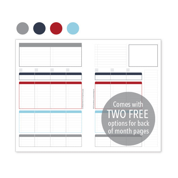 PlanThis Week-on-2-Pages Planner Pages - Nautical Uneven Daily Sections (Half-Letter)